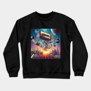 Music tape colorful design Crewneck Sweatshirt